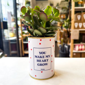 Pot Message - "You make my heart grow"