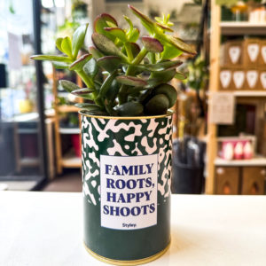 Pot Message - "Family Roots, Happy Shoots"