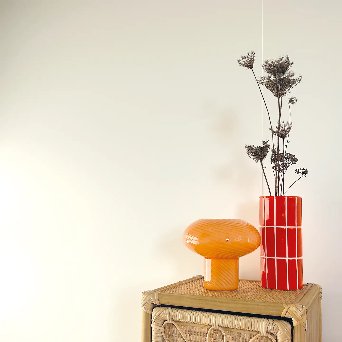 Vase Carrelage - Orange D10,5 H23cm – Image 2